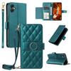 For Samsung Galaxy A06 4G Crossbody Leather Case Ring Buckle Wallet Stand Rhombus Mobile Cover