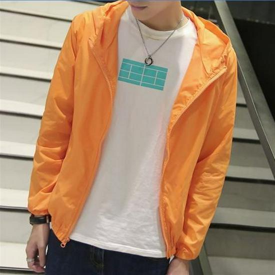 2023 Lätt Genomskinlig Solskyddsjacka för Herrar - Mångsidig Strandkläder för Studenter