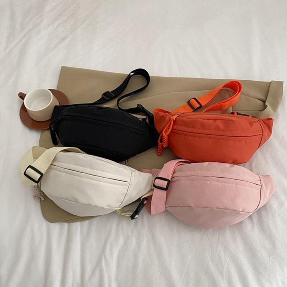 Half Moon Bag Solid Color Chest Bag Crossbody Bag Crossbody Waist Pack Cool Banana Bag  Outdoor