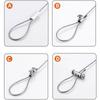 10/120pcs Stainless Steel Wire Rope Cable Clamp Waterproof Metal Copper Fixed Clips Cable Crimp Ring Sling Fastener Accessories