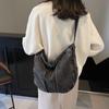 Denim Messenger Bag med Stor Kapacitet Dam Vintage Axelväska Crossbody-väska
