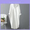 Cotton Linen White Shirt For Women With Polo Collar And Loose Fit For Spring Casual Wear