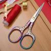 Exquisite Stainless Steel Plum Blossom Scissors for Home & Office - Ideal for Tailoring, Cross Stitch, and Tea Art.
