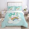 Animals, unicorns, pets,Cartoon Bedding Set Winter Comfortable Warm Duvet Cover Set Pillowcase Kid Bedding Sets Bedsets 