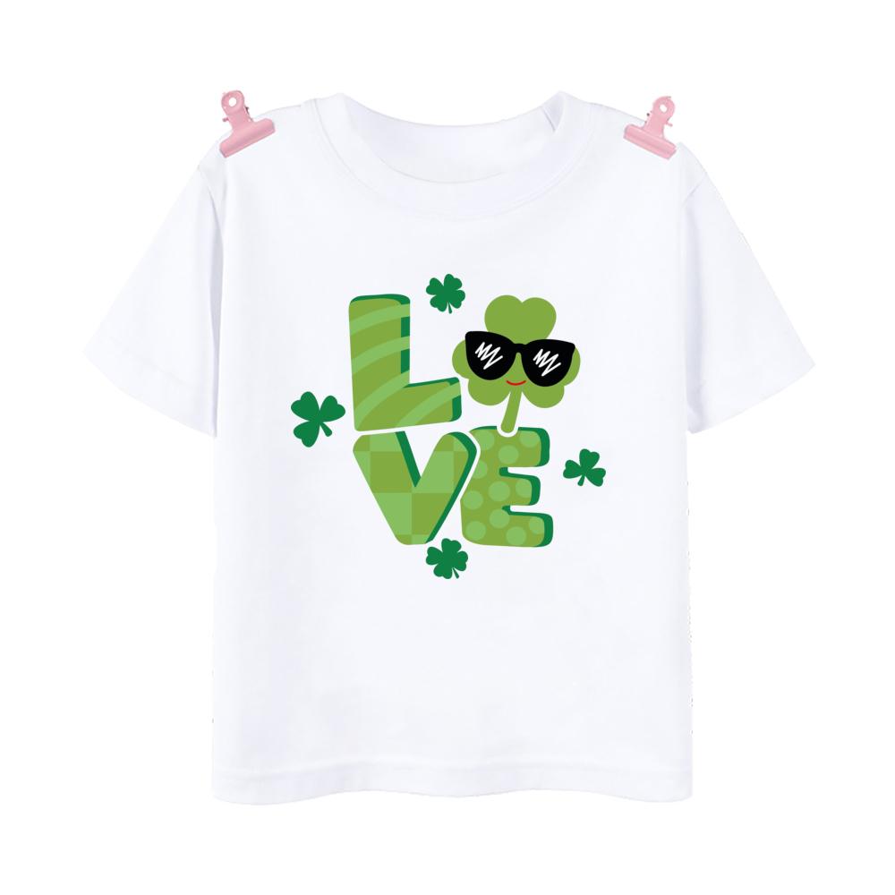 Happy St Patricks Day Printed Kids Shirts St Patricks Party Boys Girls Tshirt Holidy Child Short Sleeve Tops Summer T Shirt