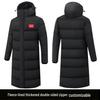 90% White Duck Down Parent-Child Long Winter Sports Academy Logo Knee-Length Jacket