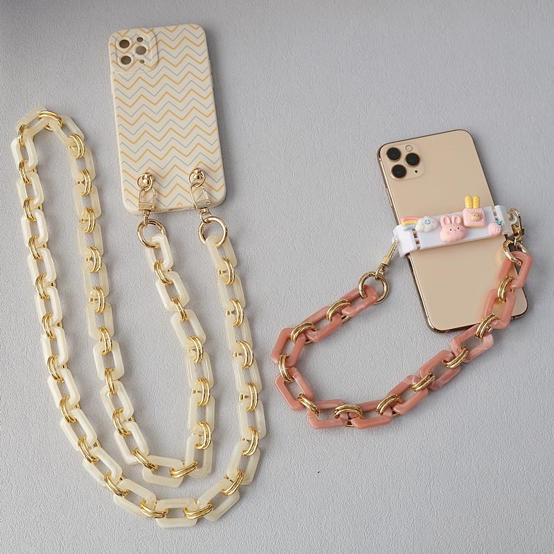 New Fashion Woman Bag Accessory Detachable Replacement Chain Candy Solid Square Acrylic Luxury Strap Women Shoulder Handle Chain