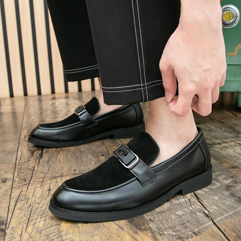 Fashion Stylish Men's Casual Shoes New Handmade Male Flats All-match Male Comfortable Club Shoe Leather Non-Slip Male Business Shoes
