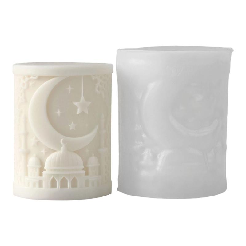 Flexible Moon Candle Silicone Casting Mold For Chocolate Molding Easy Demolding Heat Resistant Reusable Crafting Supplies