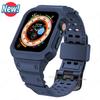 Case for Apple Watch Band 44mm 45mm 49mm 42mm 40/38 Watch Strap for Iwatch 7 8 6 5 4 SE TPU Protective Cover Silicone Bracelet