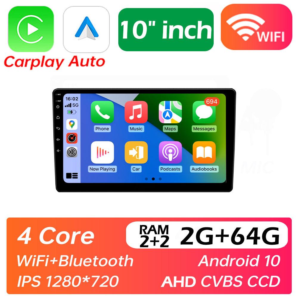 4G 64G Car Play Android Radio Multimedia 7 9 10 Inch CarPlay Android Auto 2 Din Radio Stereo Receiver Player 2DIN GPS 4 Core