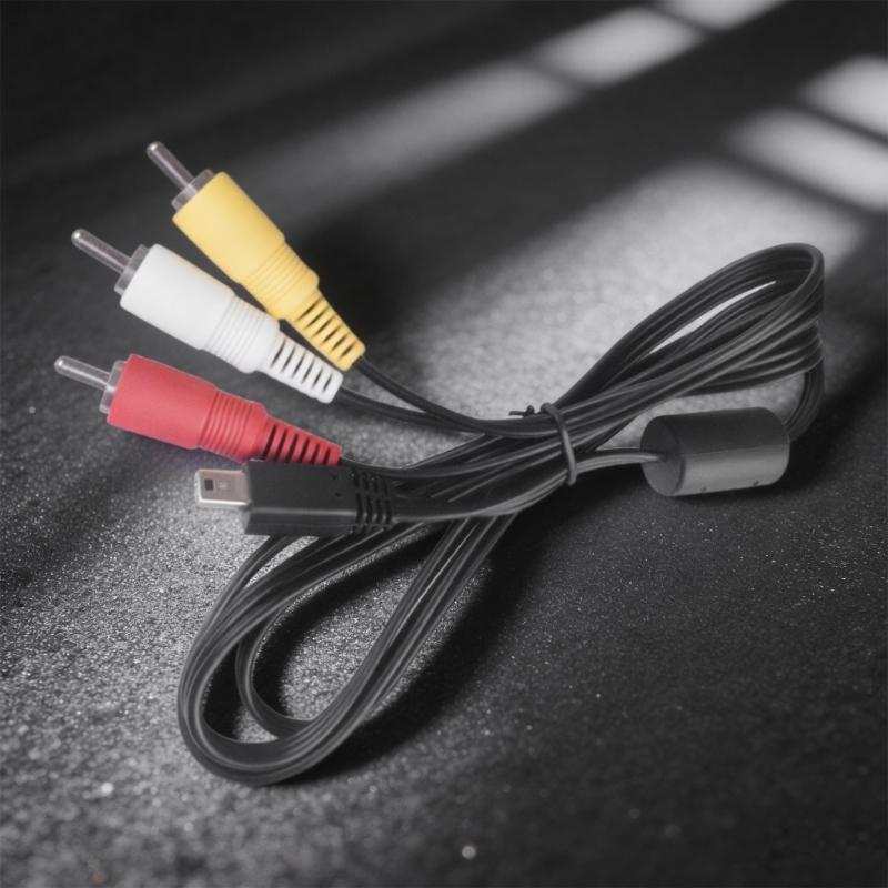 1.2Meter Long Video USB to 3RCA Cable for DSLR Cameras to Link with TV for AVC-DC400ST Enhances Photo and Video Display