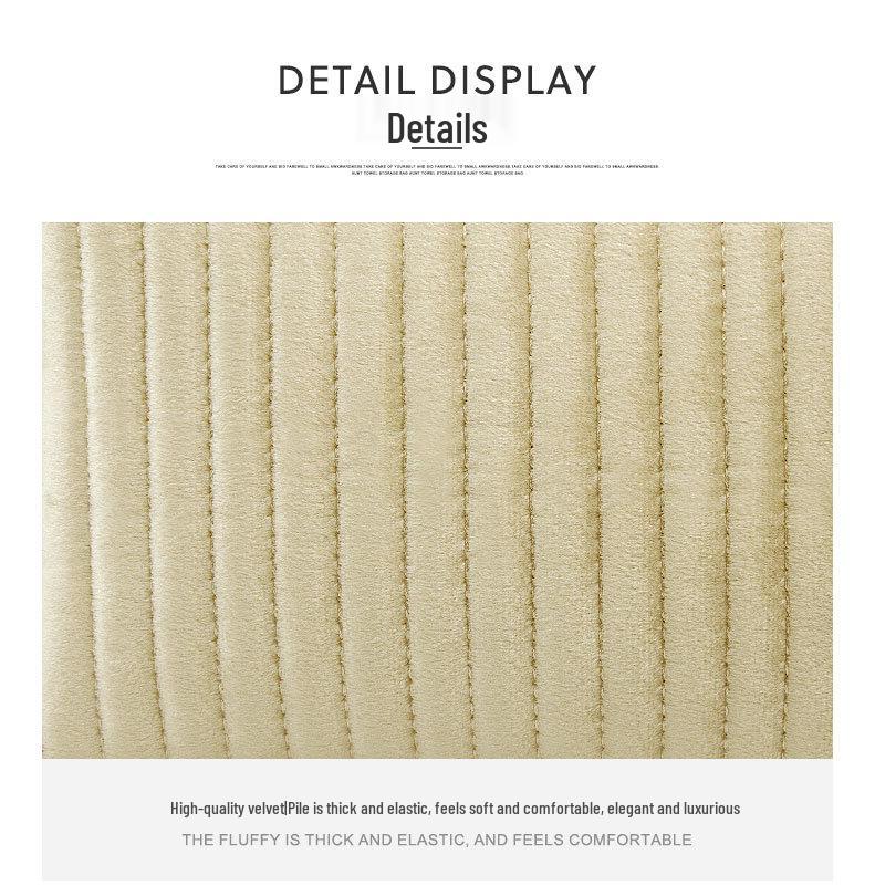 Striped Quilted Velvet Cosmetic Clutch Toiletry Bag - Autumn/Winter Edition