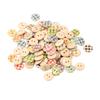 500PCS Wooden Button Multipurpose Fashionable Primary Color Base 2 Holes Decorative Sewing Button for   Craft Supplies