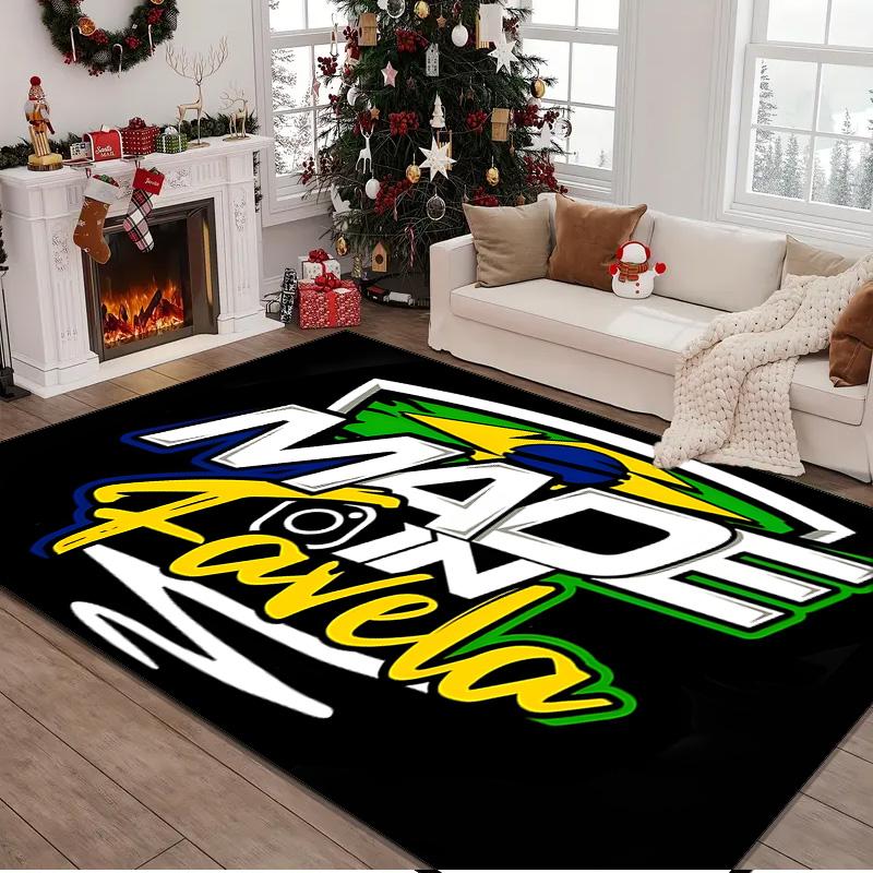 Brazil Rug Area rug for Livingroom, Bedroom, Palyroom, Chair Rug, Office Rug, Floor mat, Large Size Fan Christmas Birthday gift