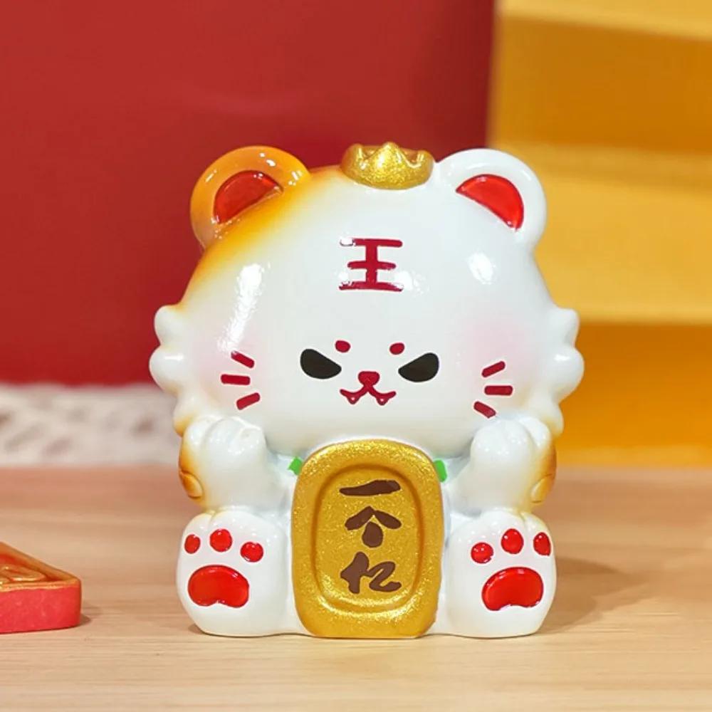 Chinese Style 2026 New Years Ornament Blessing Fortune Chinese Zodiac Figurines Exquisite Traditional Cute Resin Crafts
