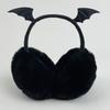 Gothic Foldable Plush Earmuffs Devil Horn Thermal Earmuffs Faux Fur Ear Warmers  Winter Outdoor Use