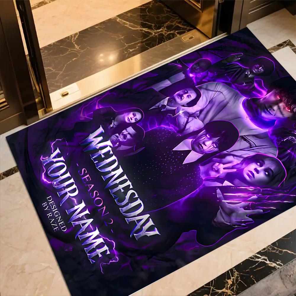 Wednesday Addams Personalized Text Carpet Suitable for Balcony Foyer Bedrooms Kitchen Antislip Carpet Office home decor
