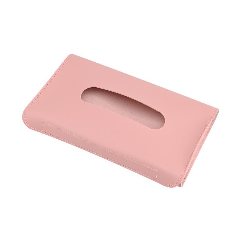 Diamond-Inlaid Leather Car Tissue Box Visor & Seat Back Holder