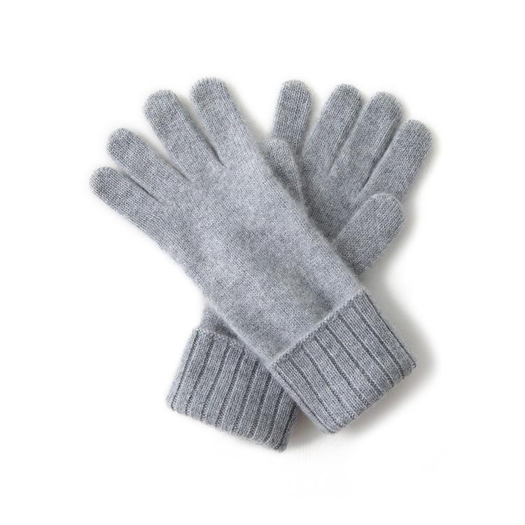 New Autumn and Winter Unisex Solid Color Striped Warm Cycling Windproof Outdoor Knitted Gloves