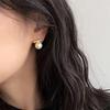 Niche Design White Pearl Stud Earrings for Women - Retro High-End Style, 2026 Autumn/Winter Collection.
