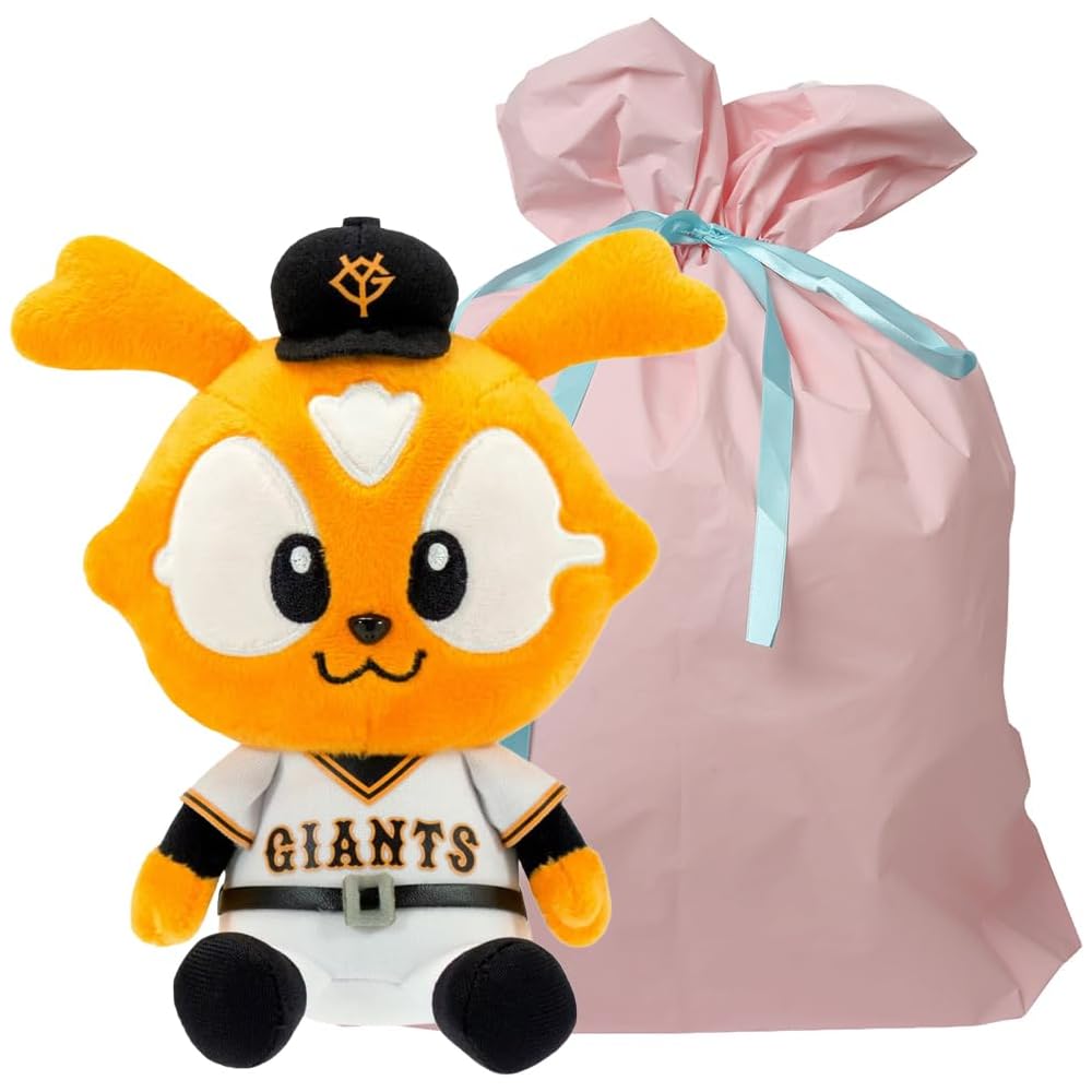 

Yoshitoku Jabito Beans 17cm Plush Toy Official Yomiuri Giants Licensed Product Pink Color with Gift Bag and Ribbon