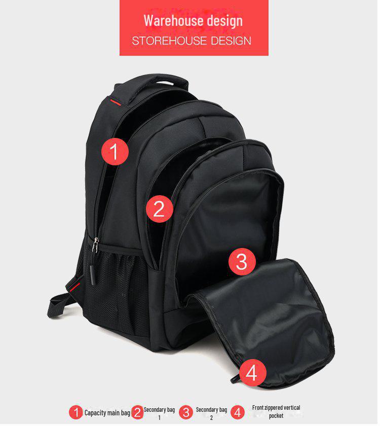 Men's Large-Capacity Computer Backpack for Short-Distance Commutes and Outdoor Activities