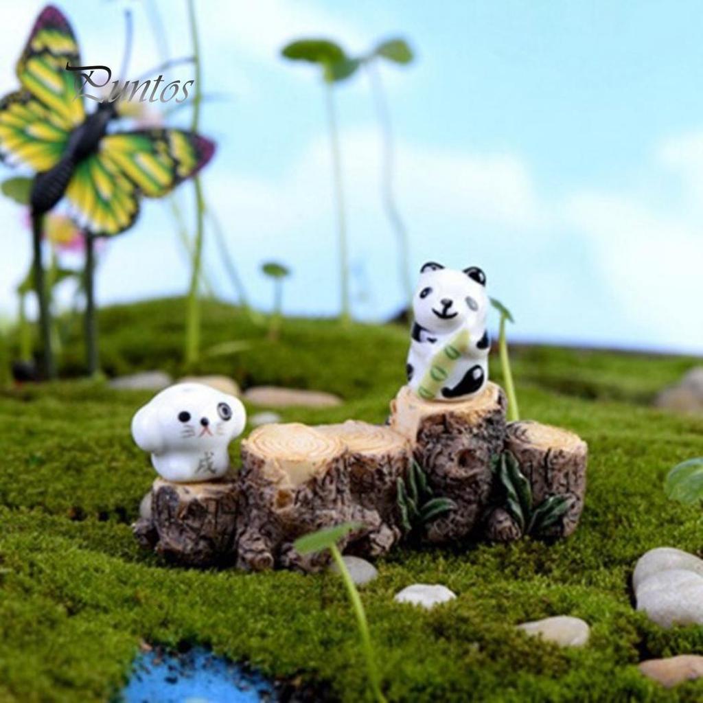 Miniature Resin Stump Micro Landscape Fairy Garden Mini Ornament Dollhouse Decor