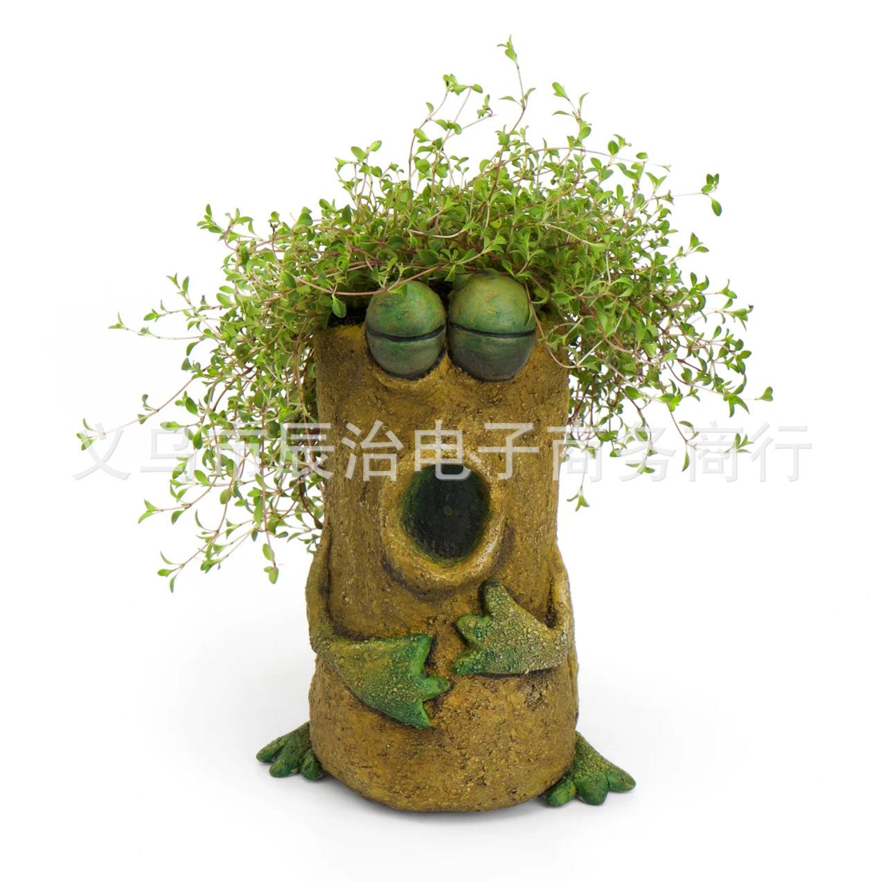 

Extraterrestrial frog flowerpot, suitable for family outdoor garden lawn and indoor art deco sculpture flowerpot