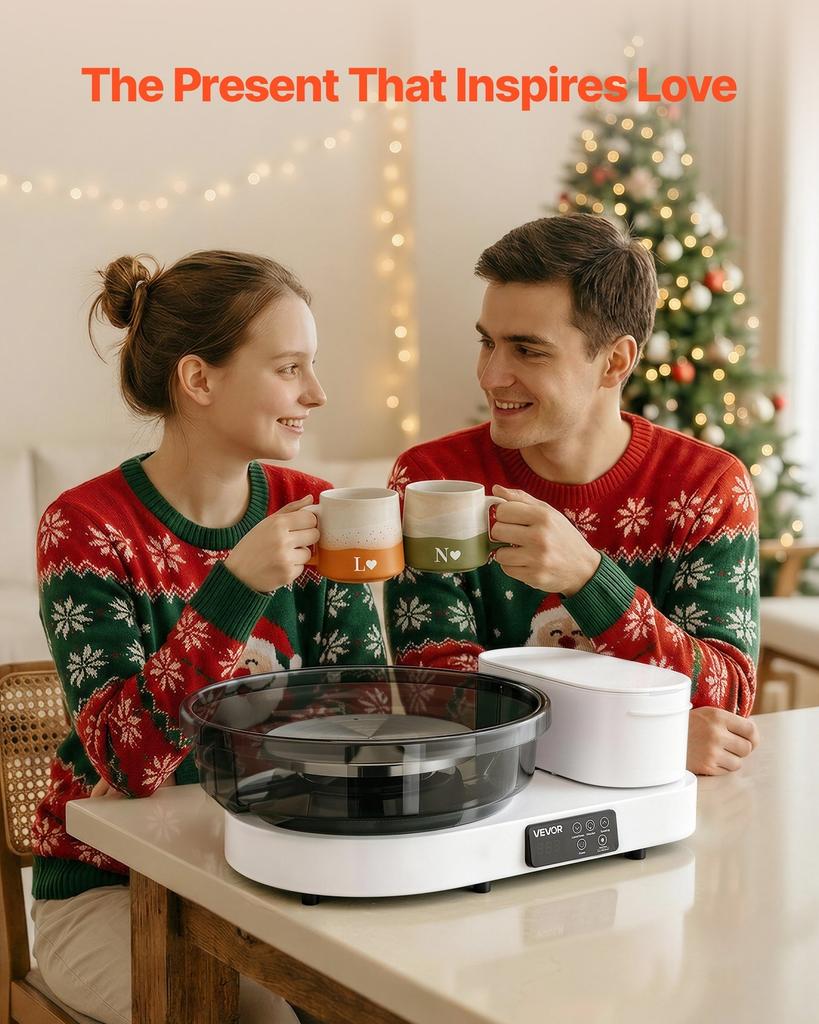 Pottery Wheel for Adults, 36 and 28 cm Turntables, 450W Electric Table Top Pottery Wheel with Foot Pedal, 30-300 RPM Adjustable Speed, Aluminum Body,