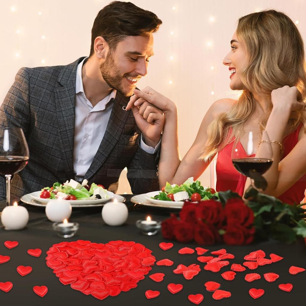 JUNEBRUSHS 300 Pcs Valentines Day Heart Confetti Red Heart Shaped Sponge Petal Valentines Confetti for Valentines Day Vase Filler Photo Props Crafts