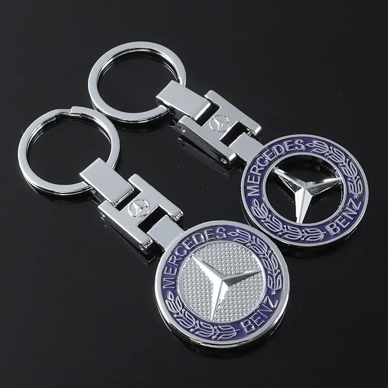 GLC GLB Car Styling Emblem Metal Keychain Key Ring Accessories For Mercedes Benz AMG W203 W206 W220 W205 W211 W212 W201 W210 W1