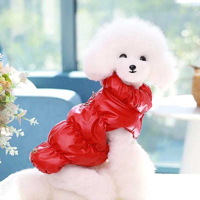 Haine căptușită pentru cățeluș și pisică, cu inele D, jachetă de iarnă pentru câini, pentru câini de talie mică, vestă chihuahua, haină de buldog francez, ținute Yorkie