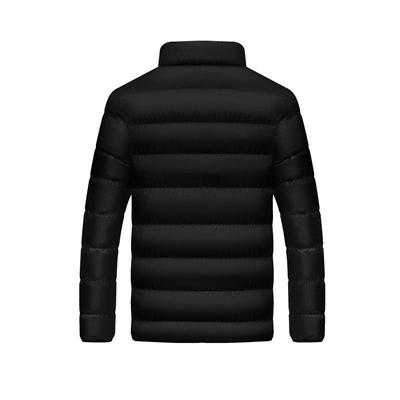 Jaqueta esportiva masculina acolchoada e espessa para inverno com gola alta - Cardigan casual de algodão para aquecimento ao ar livre.