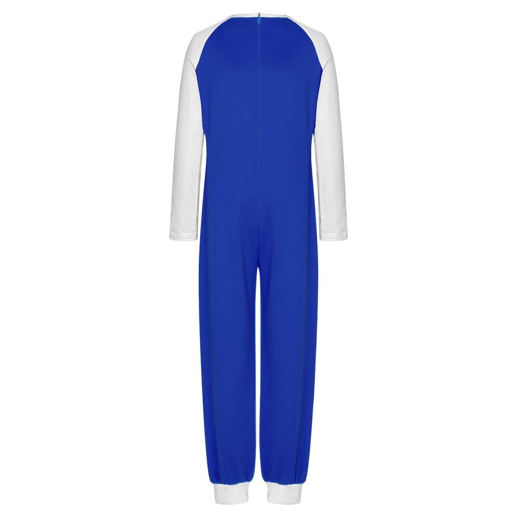 Mono Adaptativo Unisex para Niños con Necesidades Especiales, Bloque de Color, Cuello Redondo, Manga Larga, Espalda Anti-Tirones, Cremallera Trasera Invisible, Body para el Cuidado Diario
