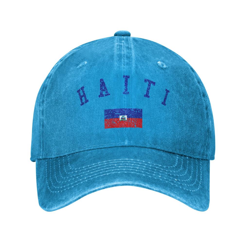 Summer Haiti Country Heritage Flag Baseball Cap Sun Wholesale Print Washed Trucker Hat Unisex Adult Tennis Skate Snapback Cap