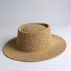 Cappello di Paglia Estivo 2026 Nuovo Cappello di Paglia Francese a Tesa Piatta Elegante Cappello da Sole da Esterno per Donna Cappello Estivo gorras spiaggia
