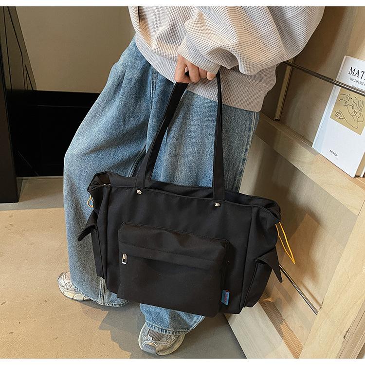 Retro Unterarmtasche Damen neue modische Canvas-Tasche mit großem Fassungsvermögen Umhängetasche vielseitige Pendler-Tragetasche