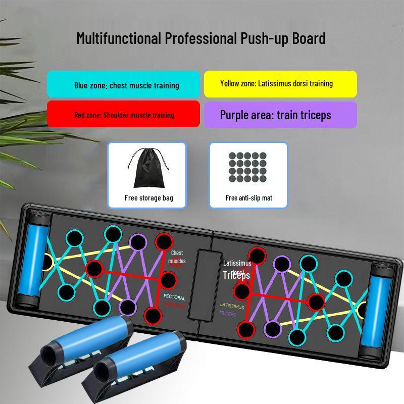 Placă pliabilă multifuncțională pentru flotări pentru antrenamentul mușchilor pieptului și abdomenului cu contor