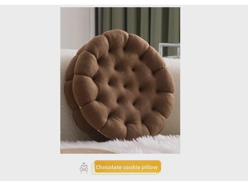 Creative Biscuit Plush Pillow: Cute, Thick Nap Cushion for Sofa and Home
