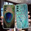 IK53 Peacock feather Transparent Phone Case for Samsung Galaxy A04 A04S A14 A23 A34 A54 M23 M33 M52 M53