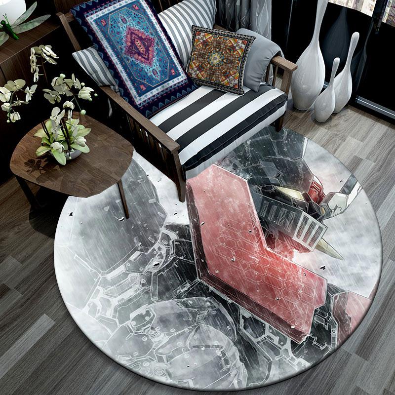 Grendizer,Round Area Rug,Carpet Rug for Living Room Bedroom Sofa Playroom Decor,Non-slip Floor Mat