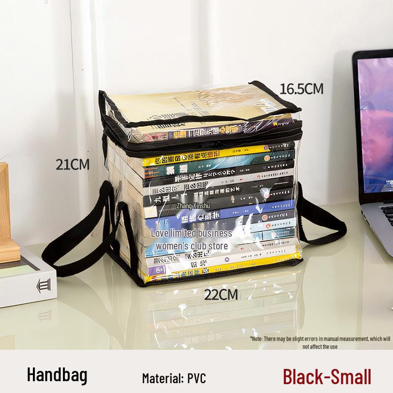 Прозрачная сумка для хранения книг с мультяшными героями и чехлом Пылезащищенный портативный идеально подходит для школьных учебников и игрушек 718₽