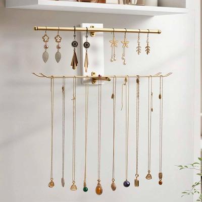 Wall Mounted Jewelry Organizer Storage Holder Smooth Modern Hanging Display Rack for