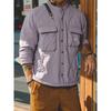Outdoor Mountain-Style Functional Stand-Collar Padded Work Shirt Jacket for Men, Winter Cotton-Padded Jacket, Foreign Trade Men's Cotton Clothing