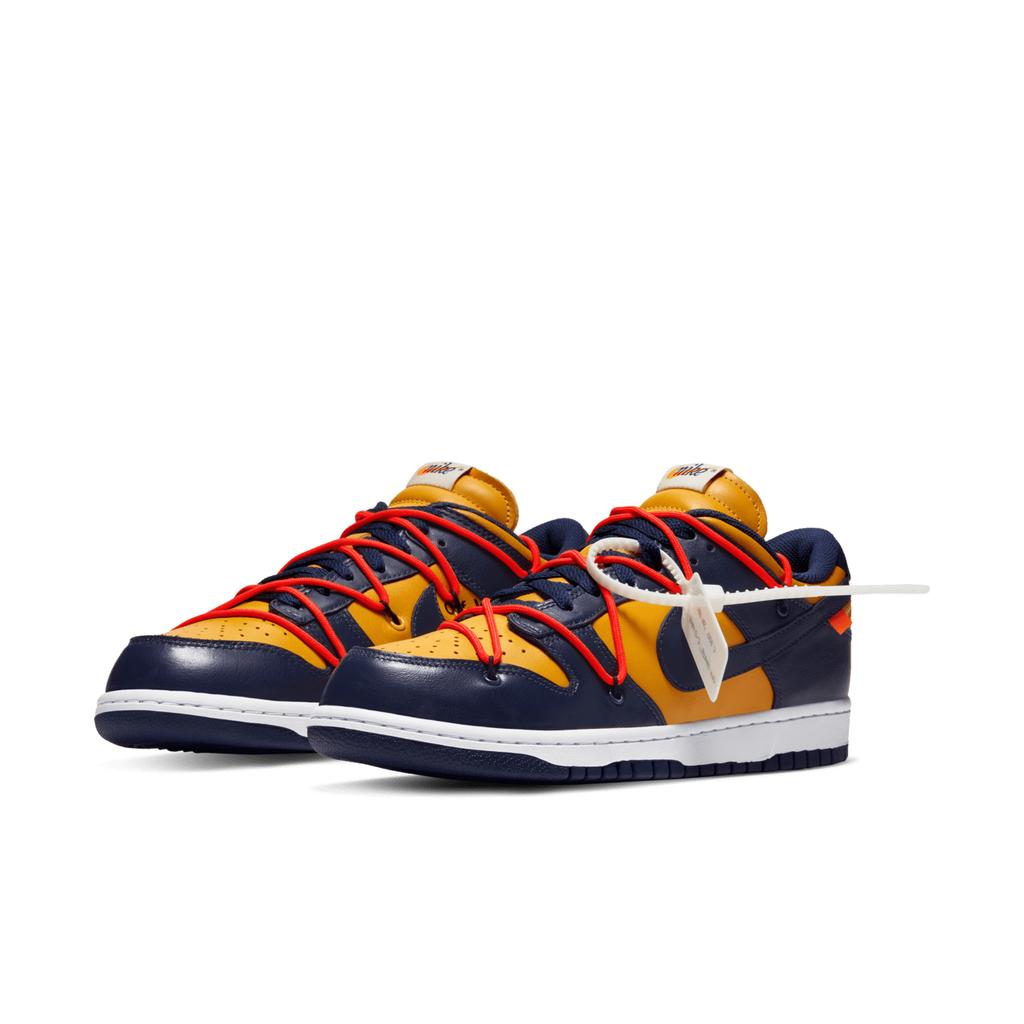 CT0856-700 Off-White A Nike Dunk Low LTHR University GoldMidnight Navy (Men's)
