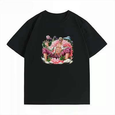 Lässiges lockeres T-Shirt mit Rundhalsausschnitt, kurzärmelig, für Sommer, mit Nami Anime Grafikdruck, für Damen und Herren