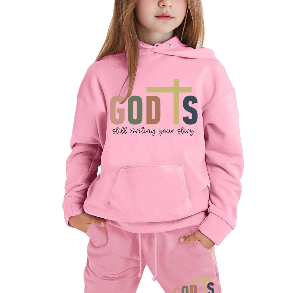 Chłopcy Dziewczęta Dresy Odzież Bluza z kapturem Spodnie dresowe do biegania Dresy Zestaw Modny Strój