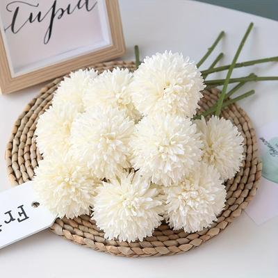 10pcs Elegant Chrysanthemum Bouquet - Perfect for Weddings, Home Decor, and Parties