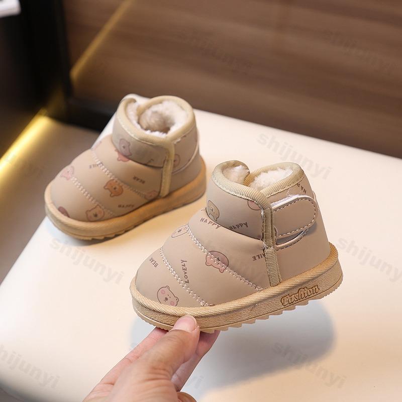 Winter Children Snow Boots Plush Warm Baby  Platform Boy Girl Comfortable Non Slip Cold Proof Indoor Outdoor Cotton Shoes
